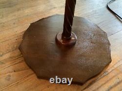 Vtg Bois Piédestal En Bois Accent Extrémité Latérale Plante De Table Trépied Stand