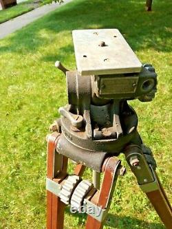 Wood Tripod Movie Camera Equipment Company Ny Professional Junior Vintage 1940s